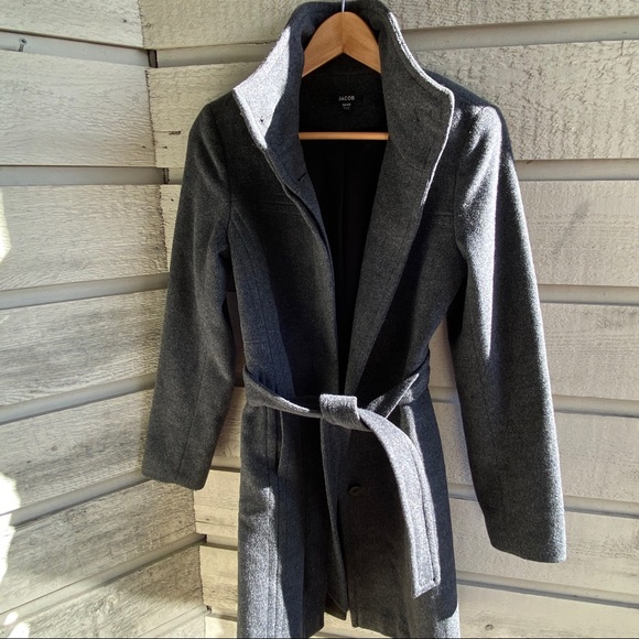 vintage | jacob | wool tie-waist coat - Picture 2 of 16